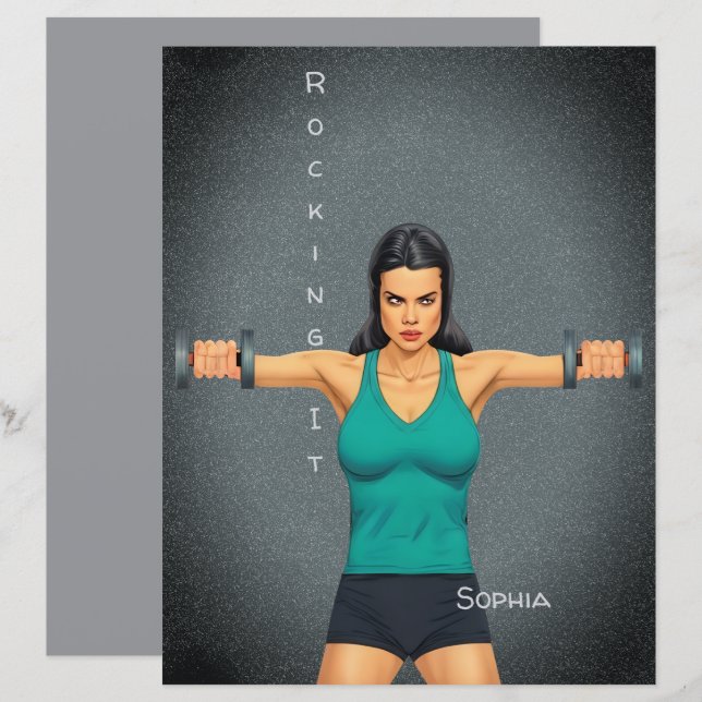 Gewichtszunahme FrauRockingIt Quote ScrapbookPaper (Vorne/Hinten)