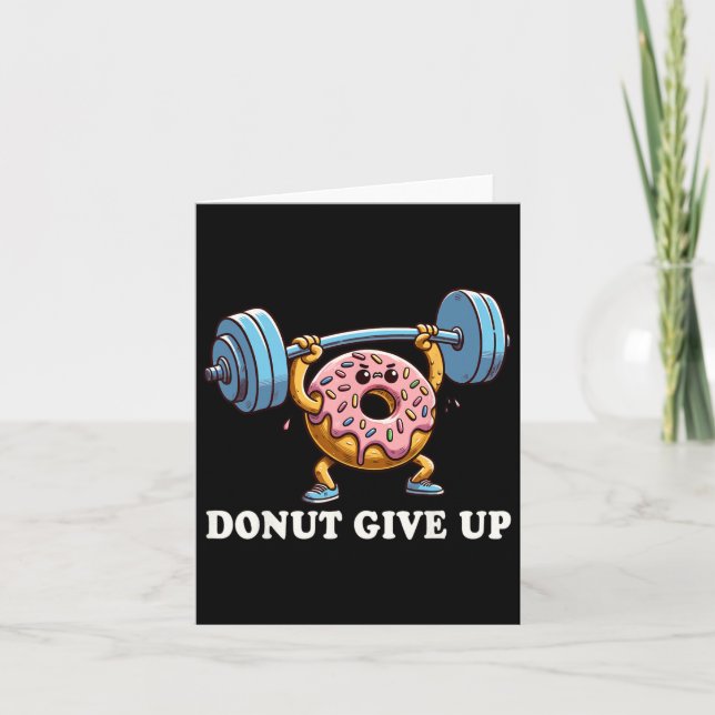 Gewichtszunahme - Funny Fitness Workout Gym Donut  Karte (Vorderseite)