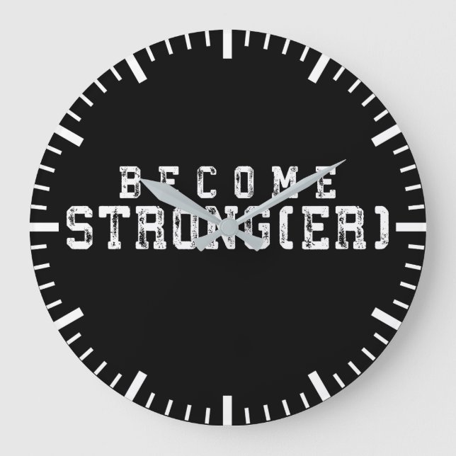 Gewichtszunahme Inspiration - Stärker werden - Fit Große Wanduhr (Vorderseite)