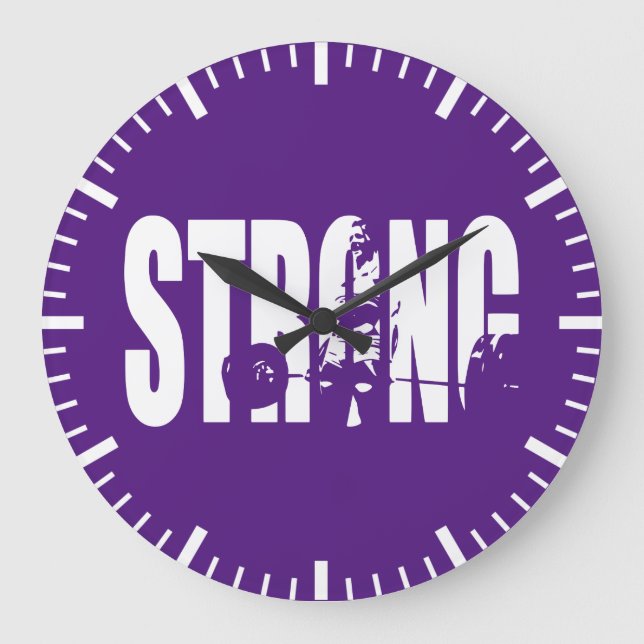 "Gewichtszunahme" Motivation der Frauen - STARK Große Wanduhr (Vorderseite)