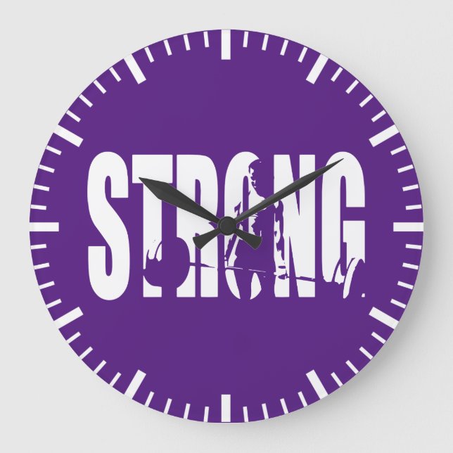 "Gewichtszunahme" Motivation der Frauen - STARK Große Wanduhr (Vorderseite)