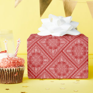 Gewinkelte rote Bandana-Design Geschenkpapier