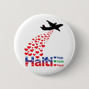 Gewinn für Haiti - Lufttropfen - Round Button