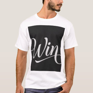 Gewinn Kalligrafie-Typografie-T-Shirt Motivieren T-Shirt