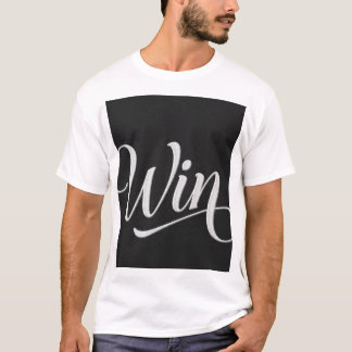 Gewinn Kalligrafie-Typografie-T-Shirt | Motivieren T-Shirt