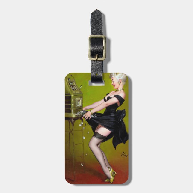 Gewinn Pin Up Gepäckanhänger (Vorderseite vertikal)