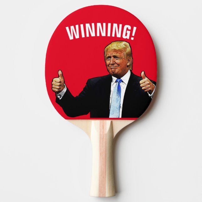 GEWINNEN! DONALD TRUMP PONG PADDLE TISCHTENNIS SCHLÄGER (Vorderseite)