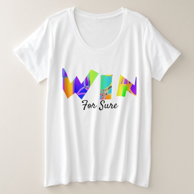 GEWINNEN GROßE GRÖßE T-Shirt (Design vorne)