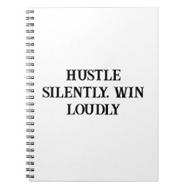 Gewinnen in Stille - kühne Motivation Notebook für Notizblock