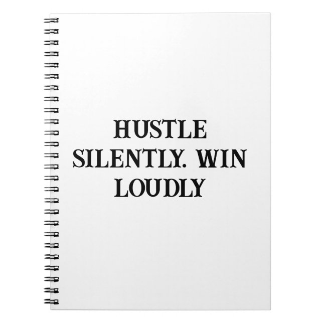 Gewinnen in Stille - kühne Motivation Notebook für Notizblock (Vorderseite)