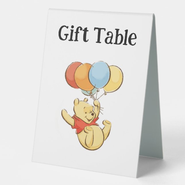 Gewinnen Sie das einfache Zeichen "Geschenktisch" Tischaufsteller (Vorderseite)
