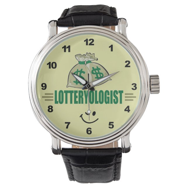 Gewinnen Sie die Lotterie! Funny Lottery Player Armbanduhr (Vorderseite)