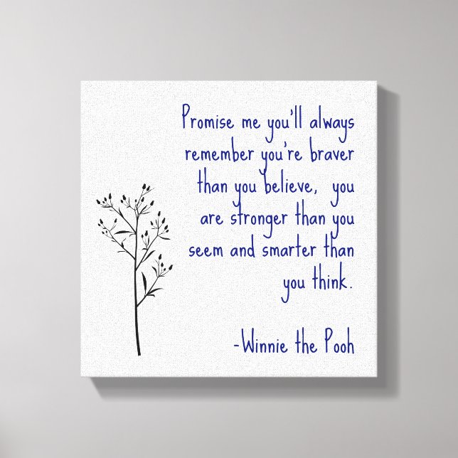 Gewinnen Sie die Pooh Quote Leinwand Kunst Inspira (Vorderseite)