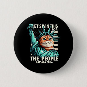 Gewinnen Sie dies für das Volk Lustige Katze Statu Button