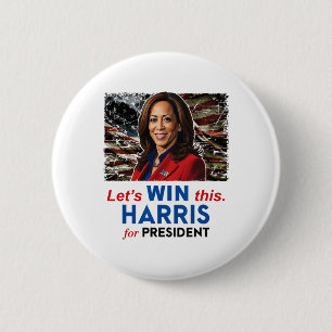 Gewinnen Sie dieses Harris für Präsident Kamala Ha Button