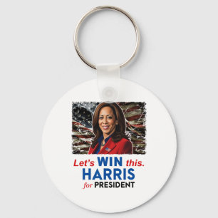 Gewinnen Sie dieses Harris für Präsident Kamala Ha Schlüsselanhänger