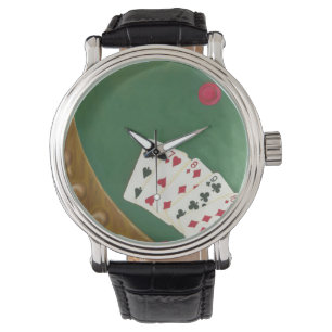 Gewinnender Poker übergibt sechs bis zehn Armbanduhr