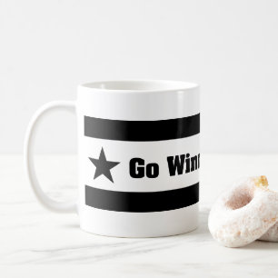Gewinnendes Team-Typografie Schwarz Sterne Kaffeetasse