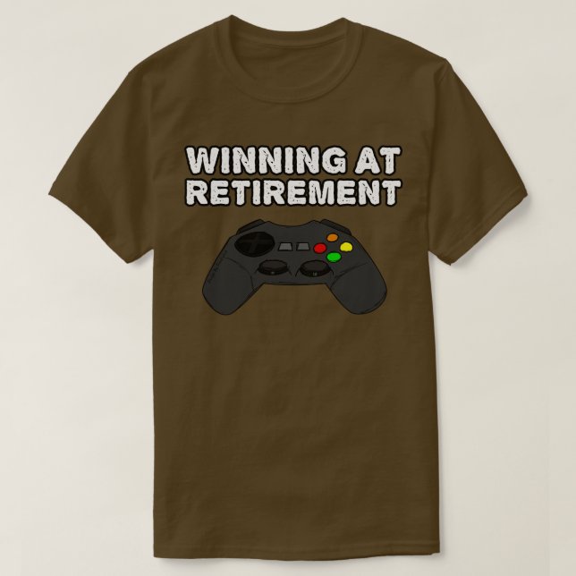Gewinner bei der Rente Video Gaming Remüde Gamer T-Shirt (Design vorne)