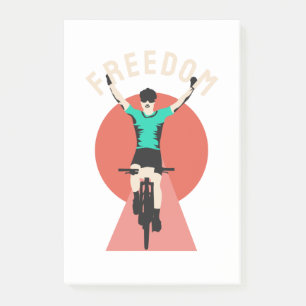 Gewinner Biker Retro Stil Freiheit Post-it Klebezettel