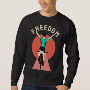 Gewinner Biker Retro Stil Freiheit Sweatshirt