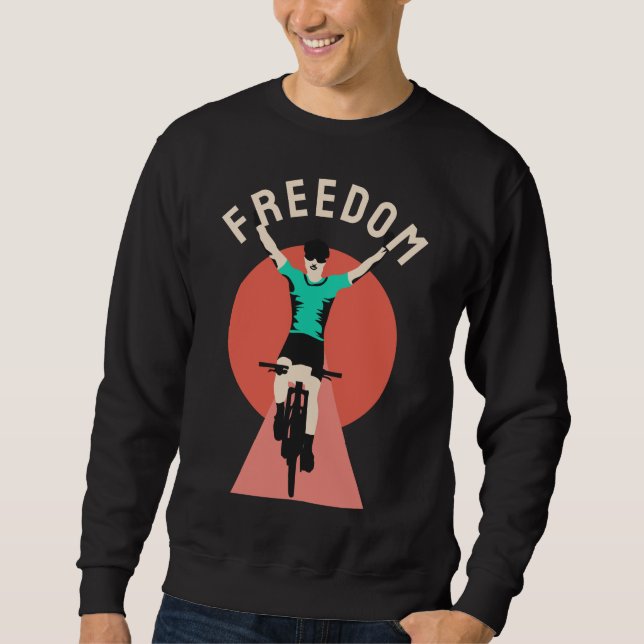 Gewinner Biker Retro Stil Freiheit Sweatshirt (Vorderseite)