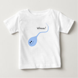 Gewinner Blue Funny Baby T - Shirt