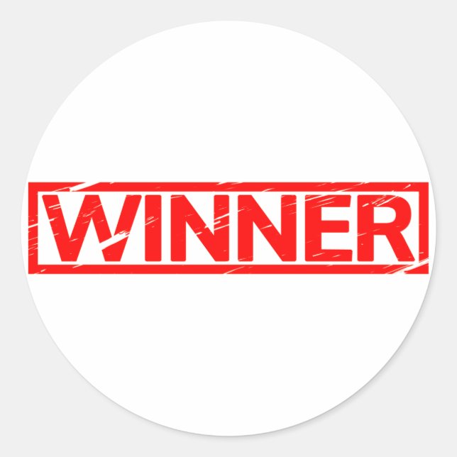 Gewinner-Briefmarke Runder Aufkleber (Vorderseite)