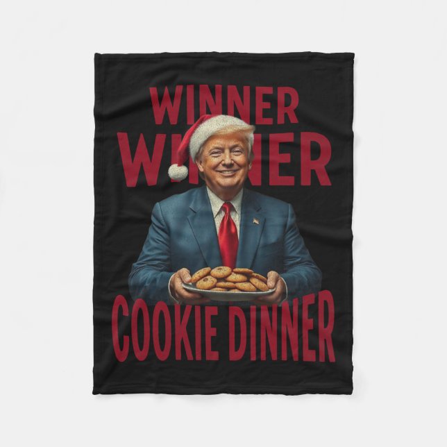 Gewinner Cookie Dinner Funny Trump 2024 47. Fleecedecke (Vorderseite)