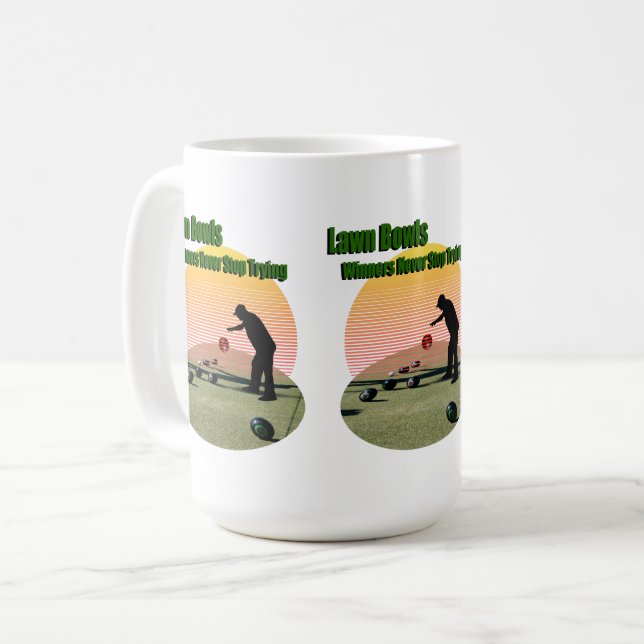 Gewinner der Rasen, Tasse des Kaffees (Vorderseite Links)