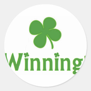 Gewinner des Charlie Sheen St. Patrick's Day Runder Aufkleber