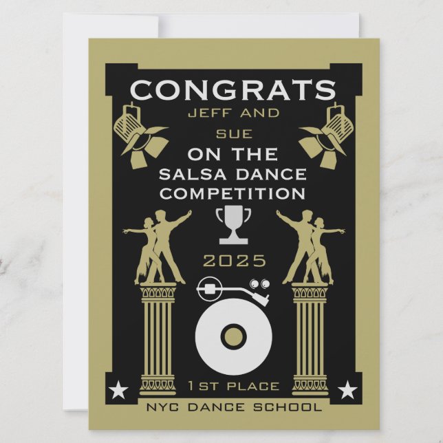 Gewinner des Salsa Dance Competition (Vorderseite)