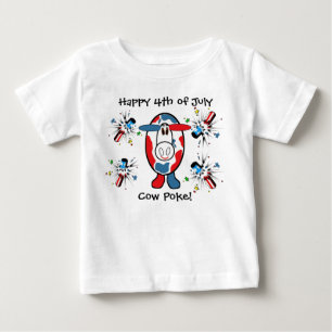 Gewinner des TBA Award! Glücklich 4. Juli Kuh Poke Baby T-shirt