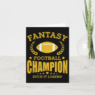 Gewinner Fantasy Football Champ Champion Draft Foo Karte