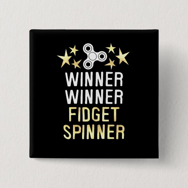 Gewinner Fidget Spinner Button (Vorderseite)