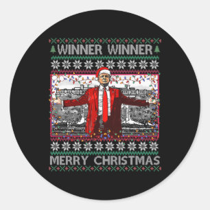 Gewinner Frohe Weihnachten Weihnachten Weihnachtsm Runder Aufkleber
