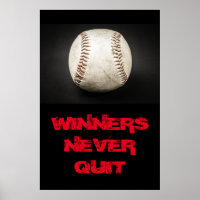Gewinner geben nie den inspirierenden Baseball ab