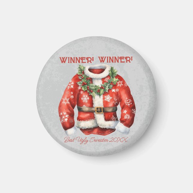Gewinner! Gewinner! Bester Ugly Sweater von 20xx Magnet (Vorne)