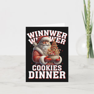 Gewinner Gewinner Kekse Abendessen Santa Lustig Tr Karte