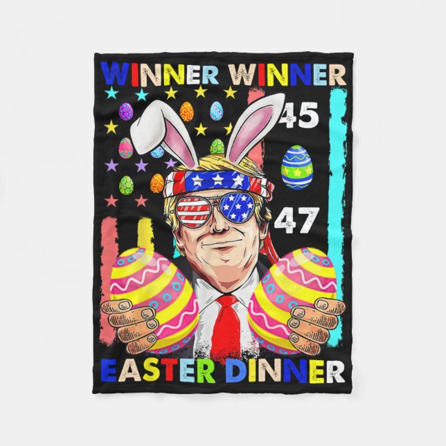 Gewinner Gewinner Ostern Abendessen Ostern Trump L Fleecedecke (Vorderseite)
