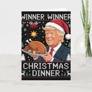 Gewinner Gewinner Weihnachtsessen Santa Trump Häss Karte
