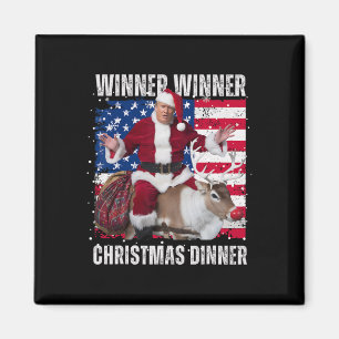Gewinner Gewinner Weihnachtsessen Santa Trump häss Magnet