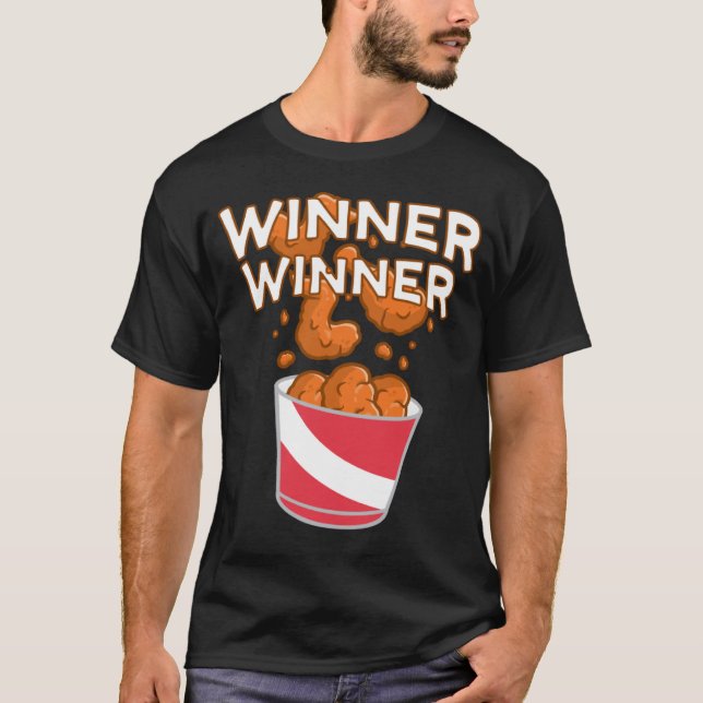 Gewinner Hühner Abendessen T-Shirt (Vorderseite)