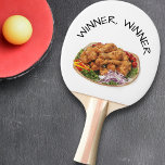Gewinner Hühnerfest Abendessen Funny Tischtennis Schläger<br><div class="desc">Das Design ist ein Foto und die Hüllen sind nicht mit echtem Glitzer, Sequinen, Metallen oder Holz gemacht. Dieses Design kann in dem Bereich personalisiert werden, der durch das Ändern des Fotos und/oder Textes zur Verfügung gestellt wird. Oder Sie können es anpassen, indem Sie den Mausklick auswählen, um weitere Optionen...</div>