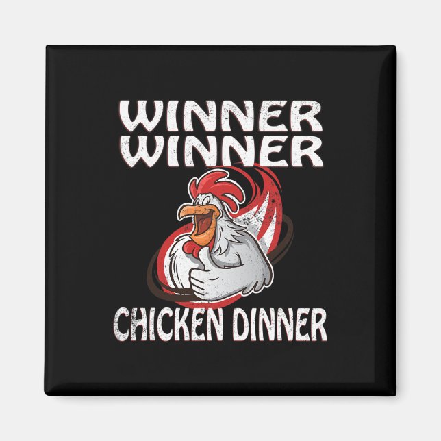 Gewinner Loser Video Game Chicken Dinner Game Play Magnet (Vorne)