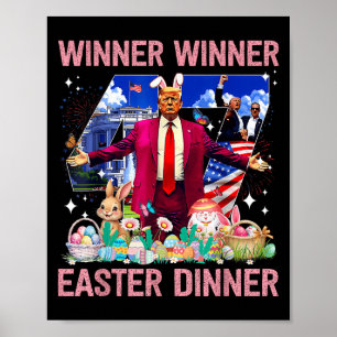 Gewinner Osteressen Trump Bunny Hunt Eggs Happy E Poster