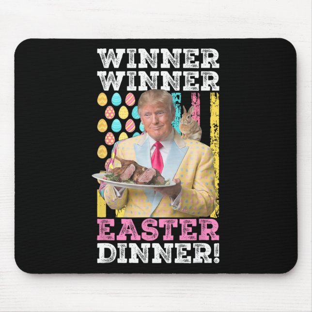 Gewinner Osterfest Abendessen Trump Ostern Uns Mousepad (Vorne)