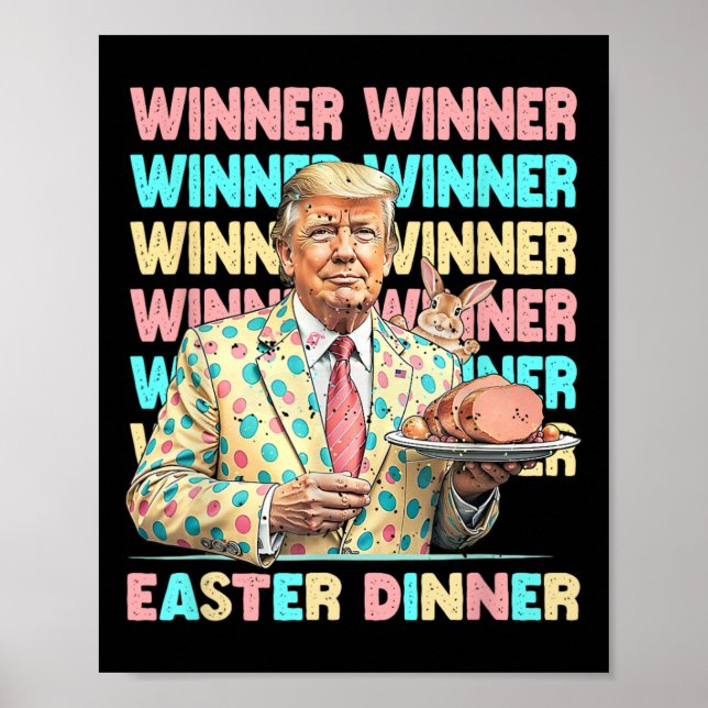 Gewinner Osterfest Days Trumps Bunny Rabbit Resu Poster (Vorne)