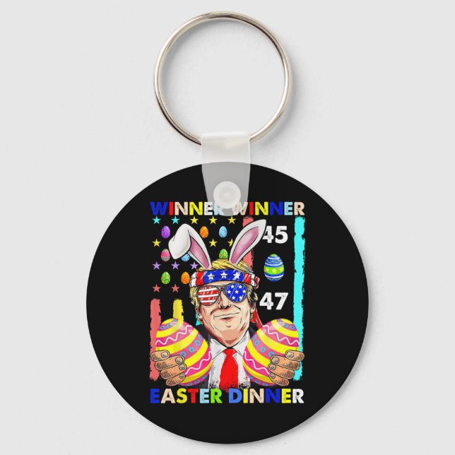 Gewinner Osterfest Ostern Trump Gewitterter Ost Schlüsselanhänger (Vorderseite)