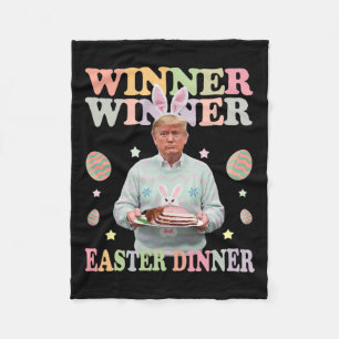 Gewinner Ostern Abendessen Präsident Trump glückli Fleecedecke